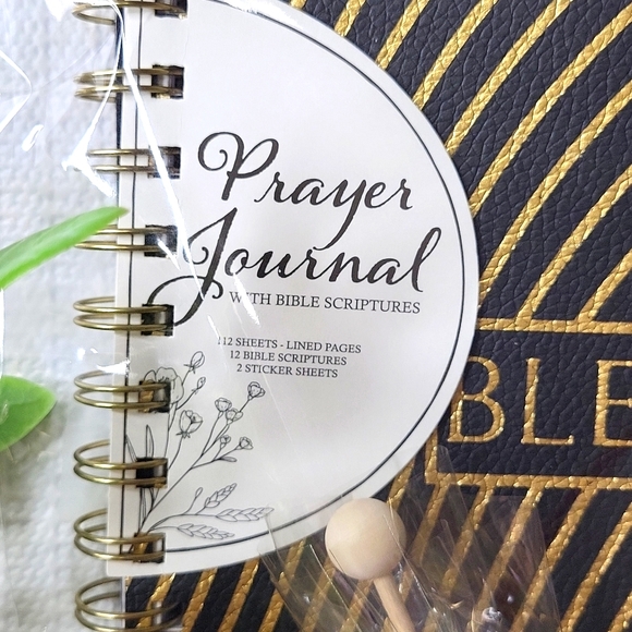 NWT Prayer Journal Gift Set: Tea, Honey Stirrer, Lip Balm - Picture 3 of 5